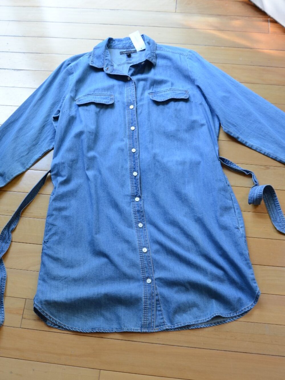 Banana Republic chambray shirt dress Size L NWT